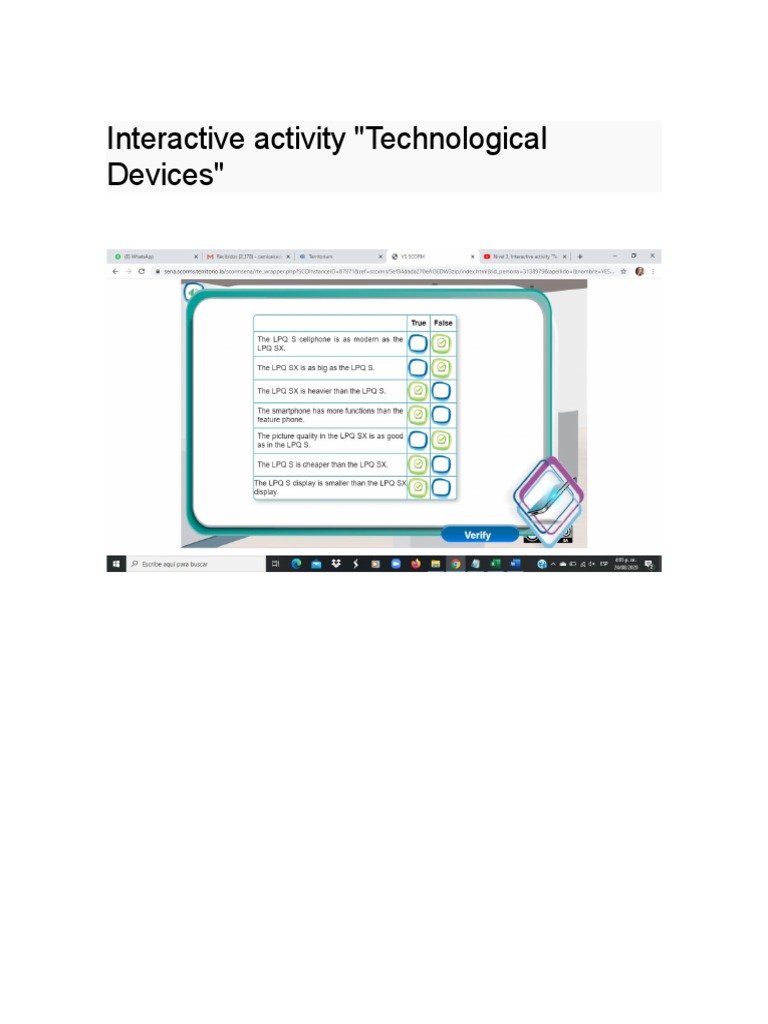 Interactive Activity Technological Devices | PDF | Art | Computers