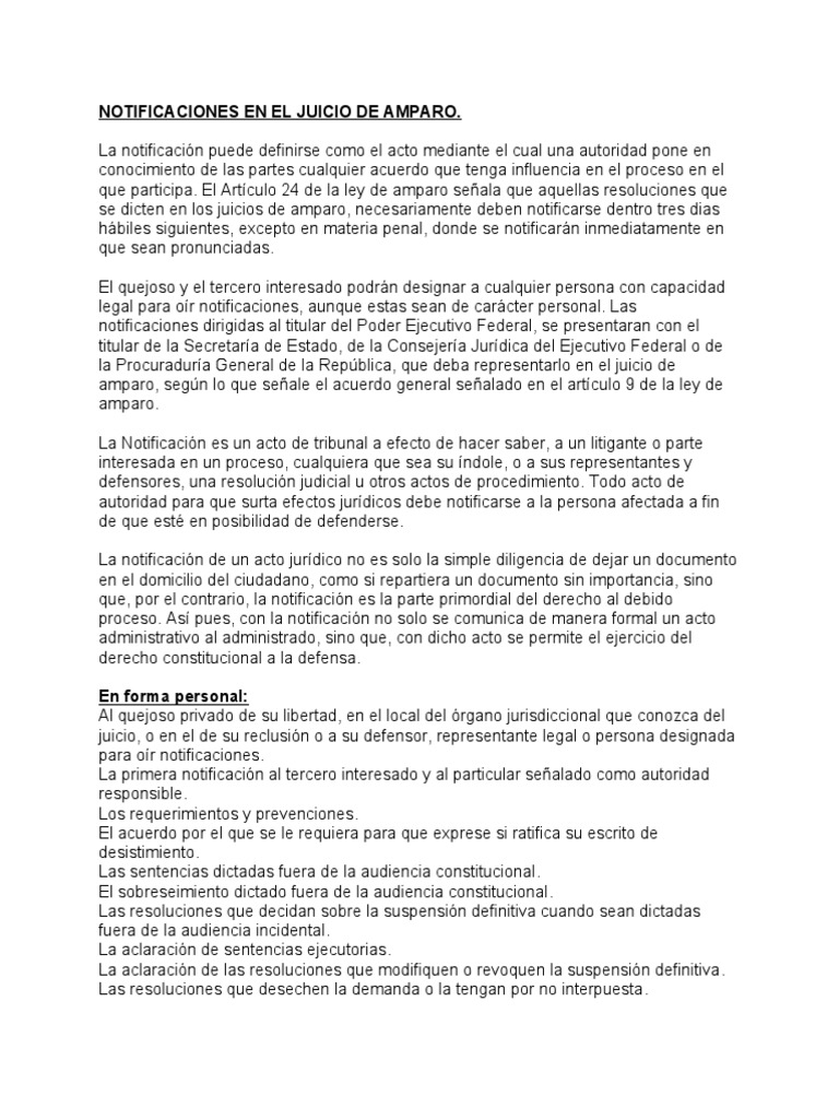 Notificaciones Amparo | PDF | Federación | Gobierno