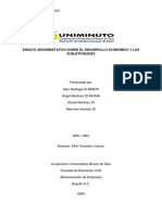 Ensayo Argumentativo Del Desarrollo Economico