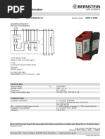 Safety Relay Combination: Technical Data