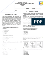 Evaluacion Acumulativa de Lengua Castellana 2020