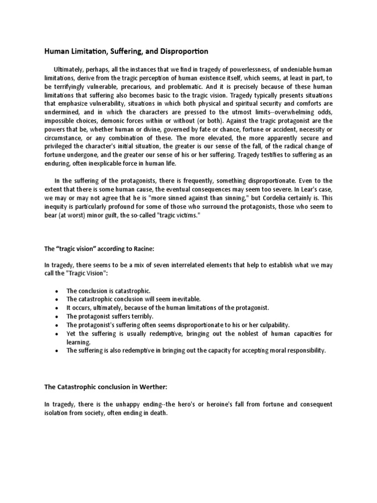 Human Limitation | PDF | Tragedy