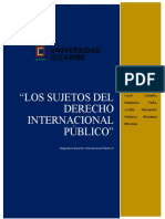 Los Sujetos de Derecho Internacional Público. TRABAJO FINAL CONCLUIDO