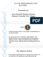 Nsa Fuga de Herramientas de Hacking: Presentado Por Jesus Bernardo Mendoza Romero Jhonatan Alexander Ortiz Vergara