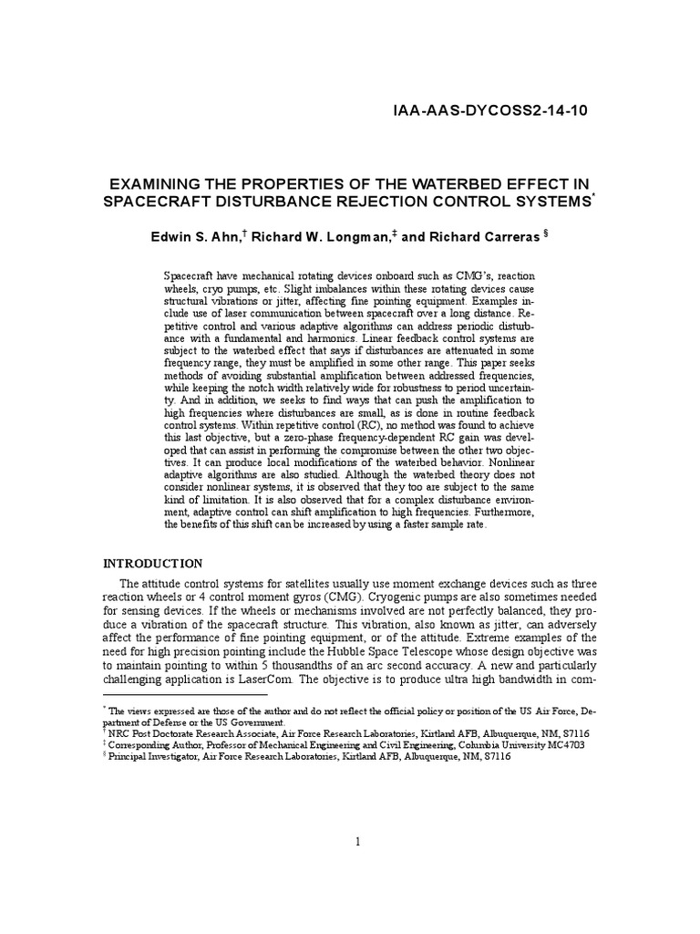 2010 Ahn&Longman EXAMINING THE PROPERTIES OF THE WATERBED EFFECT IN