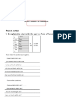 Present Perfect: Activity Number 8 My Experiences