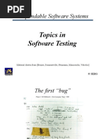 Dependable Software Systems: Topics in Software Testing