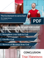 The Excitement To Serve God