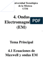 Ondas electromagnéticas y ecuaciones de Maxwell (EM