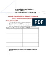 Curso Especialización Didáctica Universitaria Módulo II Educación Superior