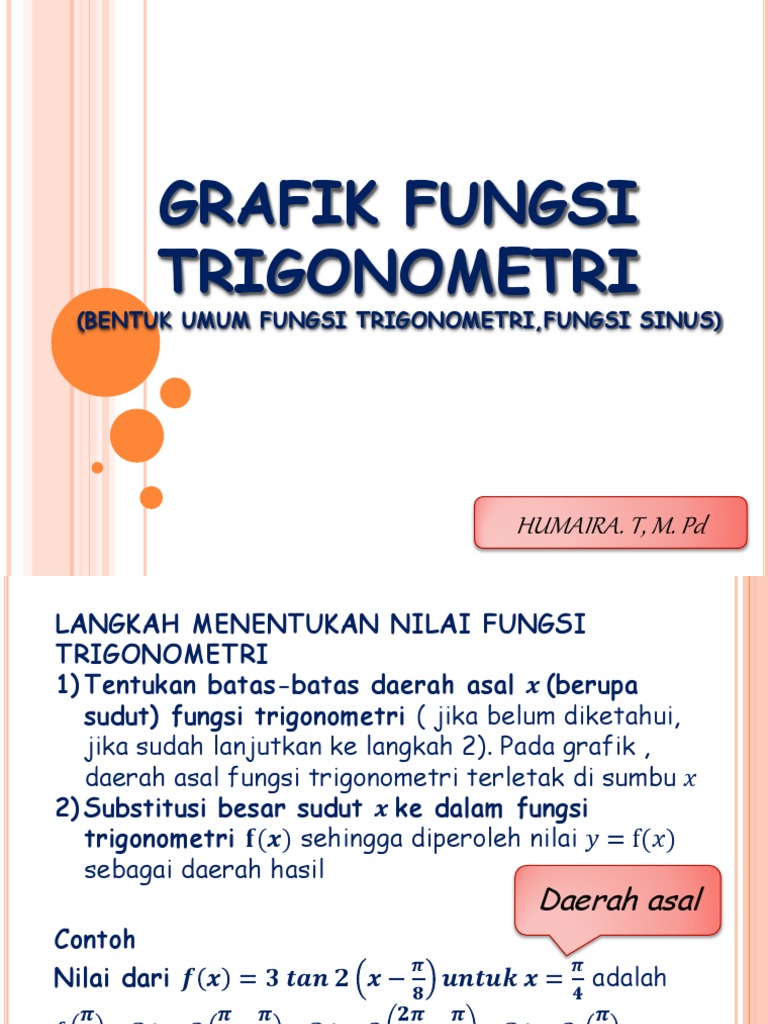Fungsi Sinus GRAFIK FUNGSI TRIGONOMETRI | PDF