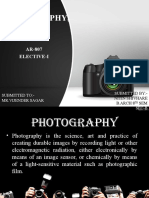 Photography, Camera, Lenses: AR-807 Elective-I