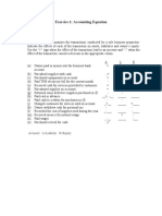 Exercise 1 Accounting Equation