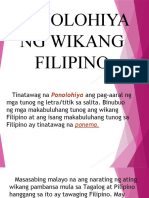 Ponolohiya NG Wikang Filipino