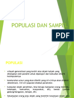 POPULASI DAN SAMPLING