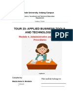 And Technologies Tour 23-Applied Business Tools: Procedures Module 4. Administrative and Clerical