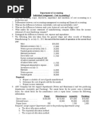 Department of Accounting Individual Assignment - Cost Accounting I