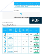 Telenor Packages Call, SMS, Internet, Daily, Weekly, Monthly Bundle Activation Code 2020 - 1580939908863
