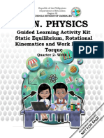Gen. Physics: Guided Learning Activity Kit Static Equilibrium, Rotational Kinematics and Work Done by Torque