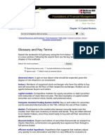 Glossary and Key Terms: Student Centre Chapter 14: Capital Markets