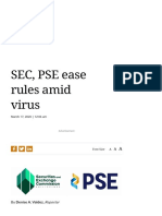 SEC, PSE Ease Rules Amid Virus - BusinessWorld015107