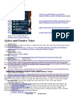 Active and Passive Voice - Basic Rules With Examples