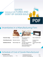 Cost of Goods Manufactured and Cost of Goods Sold