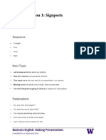 Week1 - Lesson 1: Signposts: Sequence