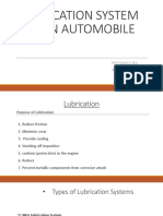 Lubrication System of An Automobile: Prepared By: Hardeep Singh