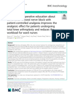 Lin - 2019 - Enhanced Preoperative Education About Continuous Femoral Nerve Block With Patient-Controlled Analgesia Improves