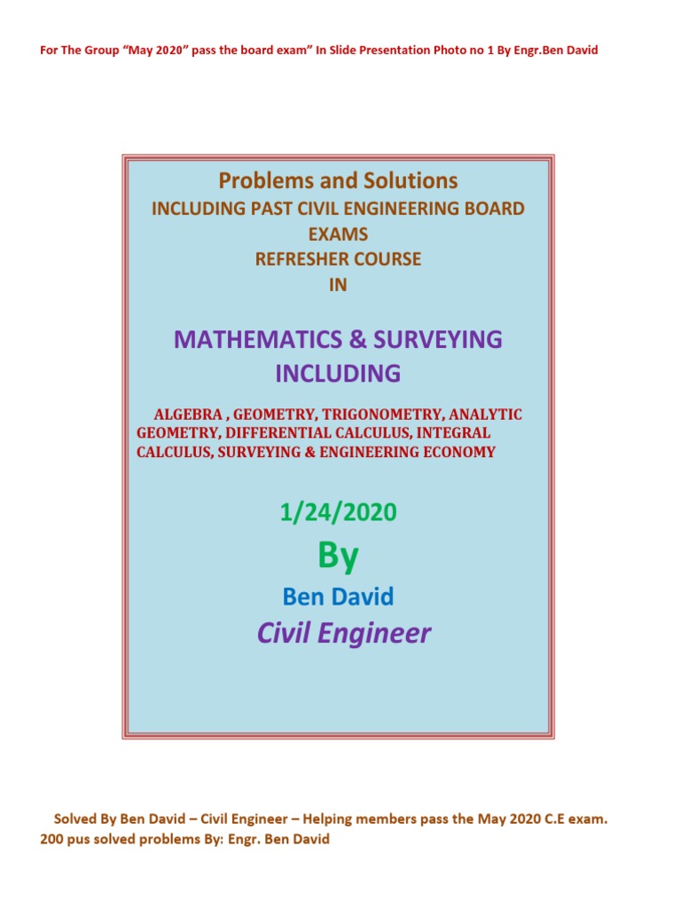200 Solved Problems for C.E. Exam | PDF | Geometry | Teaching Mathematics
