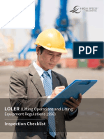 LOLER Inspection Checklist Sheet