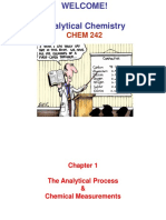 The Analytical Process Chemical Measurements