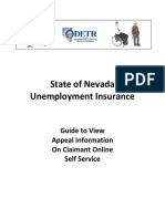 State of Nevada Unemployment Insurance: Guide To View Appeal Information On Claimant Online Self Service