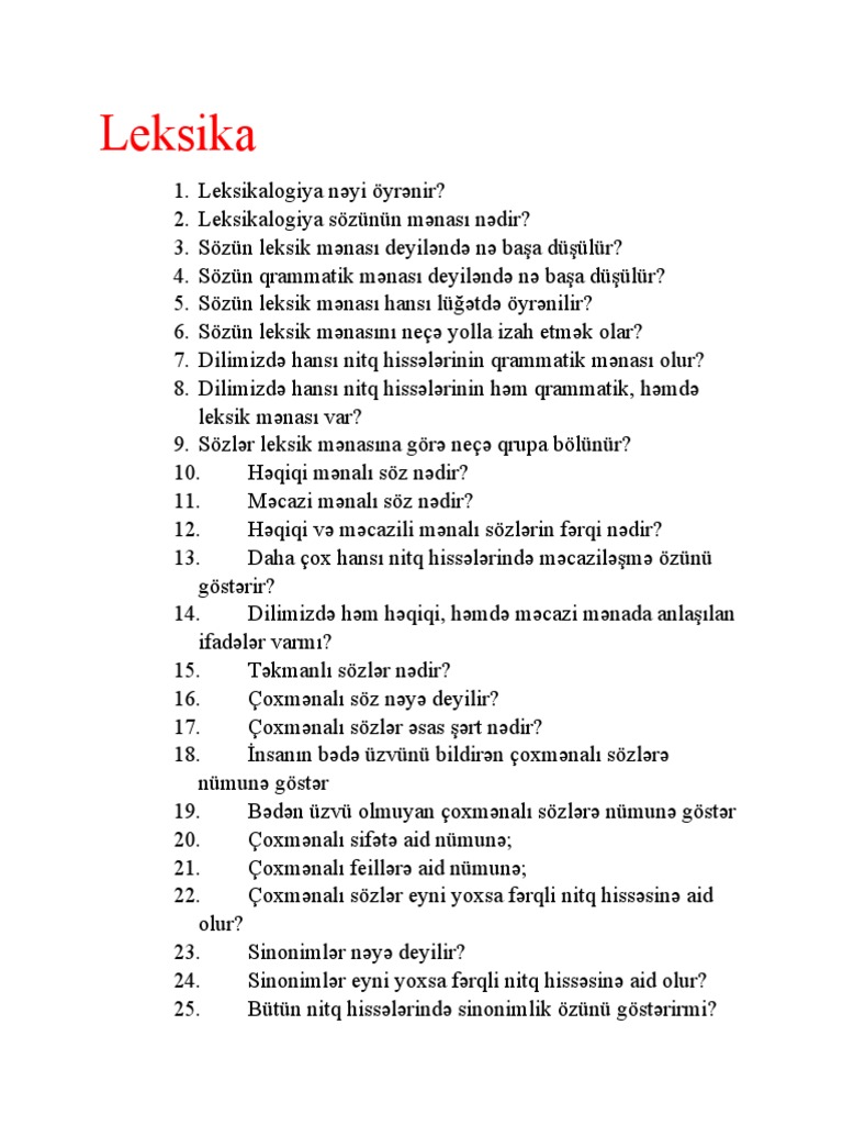 Leksika | PDF