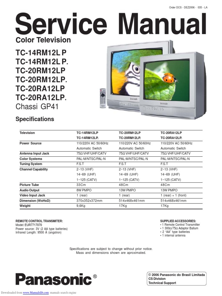Service Manual: Color Television | PDF | Solder | Printed Circuit Board