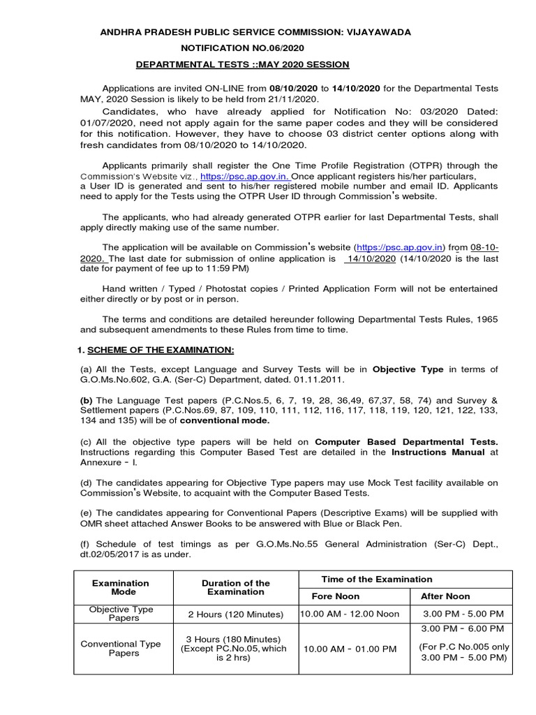 May-2020 Notification - Revised PDF | PDF | Test (Assessment) | Business