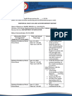 Individual Daily Log and Accomplishment Report: Mayantoc, Tarlac