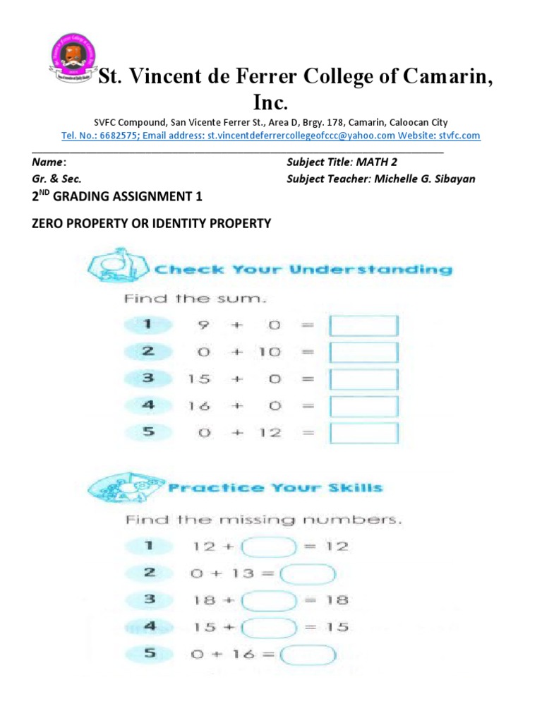Math 2 Grading Assignment Overview | PDF