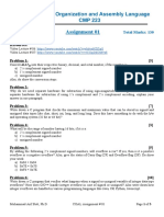 CMP223 COAL Assignment 01 PDF