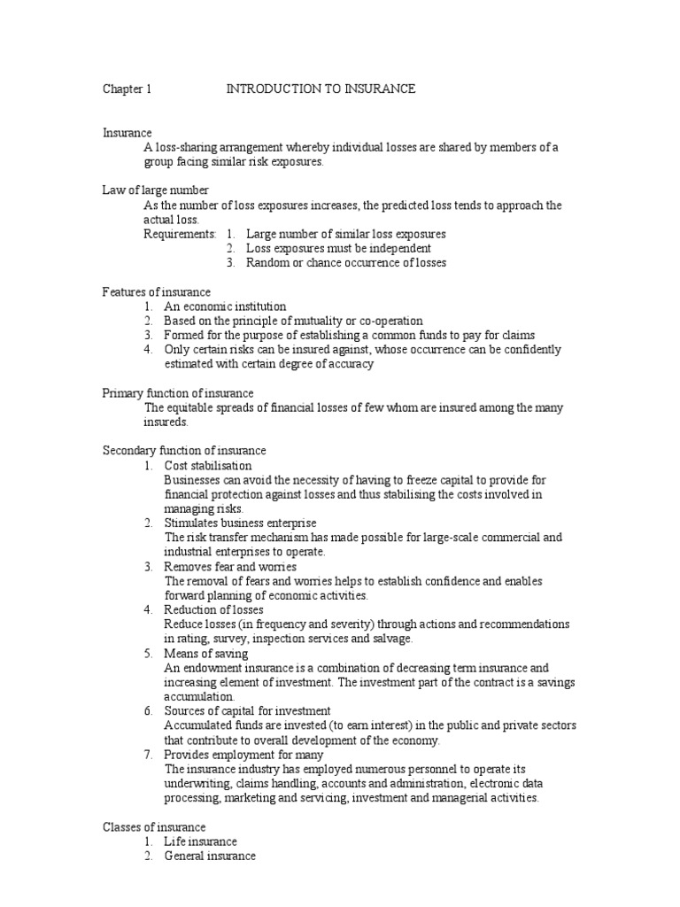 Introduction to Insurance Concepts | PDF | Life Insurance | Law Of Agency