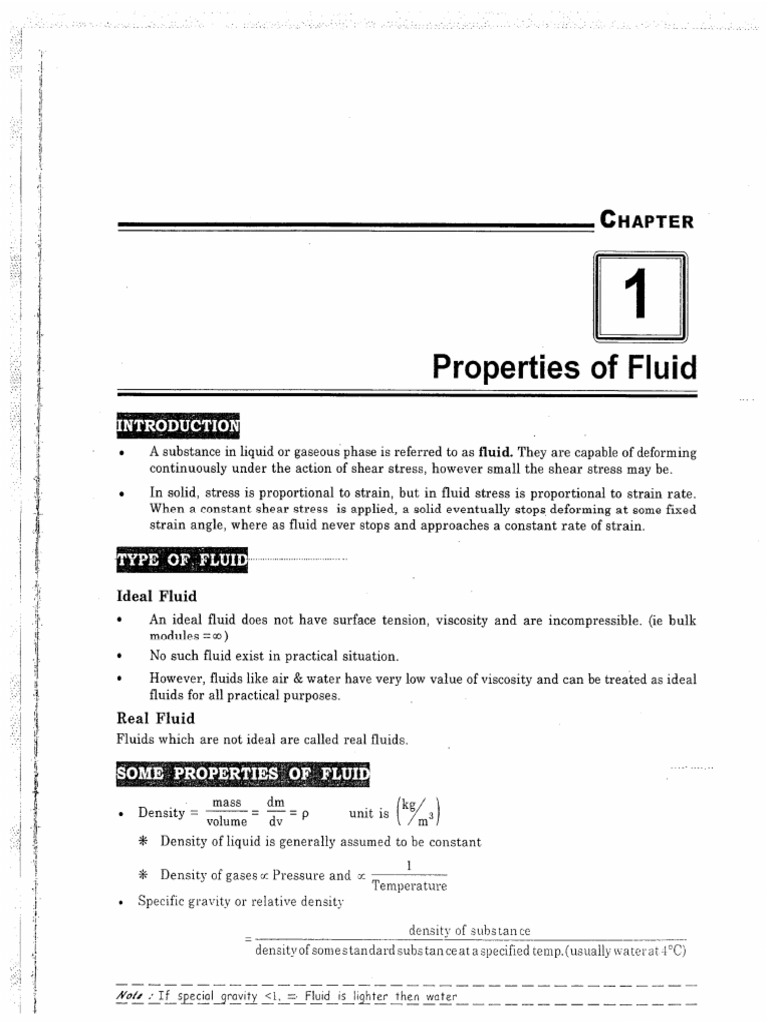 Properties of Fluid | PDF