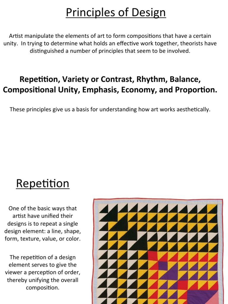 Principles of Design: Unity and Variety | PDF | Composition (Visual ...