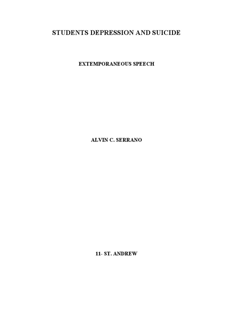 Students Depression Suiciding | PDF | Major Depressive Disorder | Suicide
