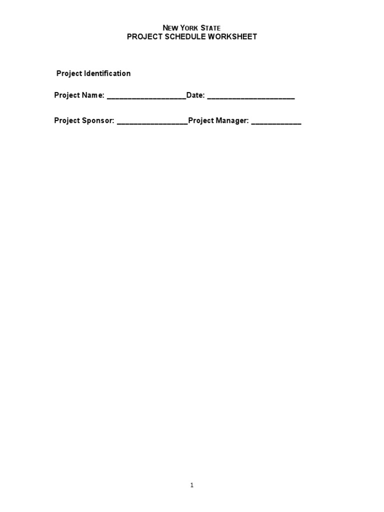 N Y S Project Schedule Worksheet: EW ORK Tate | PDF | Art | Computers