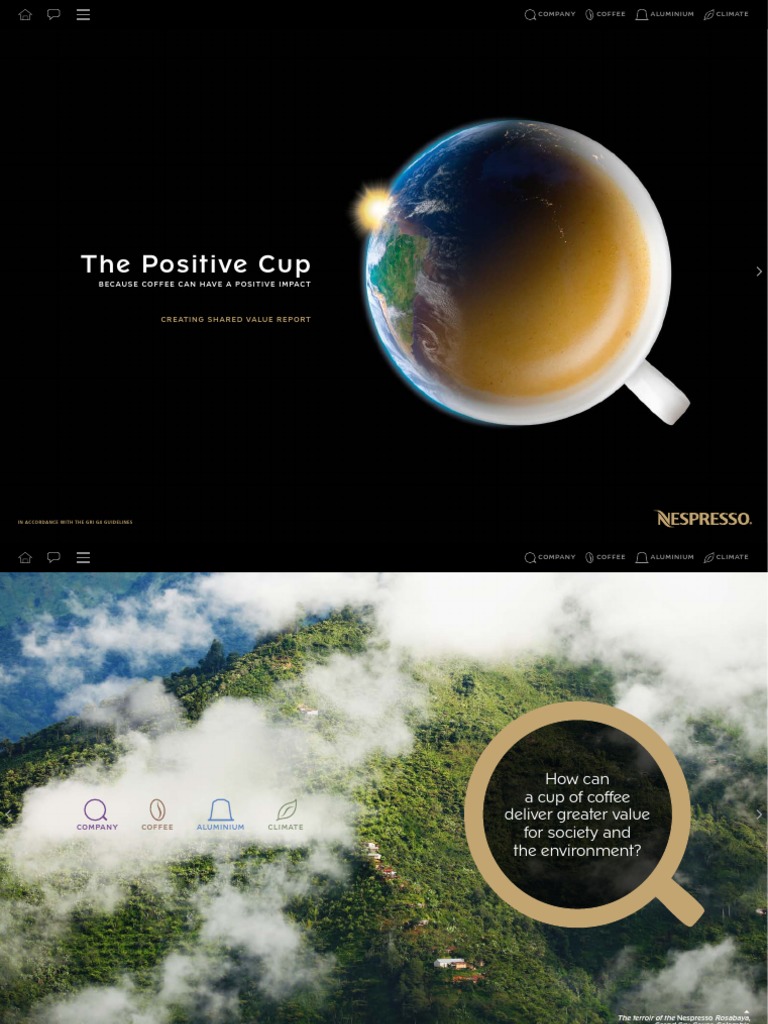 Nespresso Positive Cup Csv Report Interactive Pdf Pdf Sustainability Climate Resilience