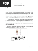 Experiment #1 Thyristor Familiarization - Part 1