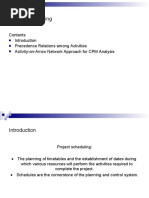 Project Scheduling: Precedence Relations Among Activities Activity-on-Arrow Network Approach For CPM Analysis