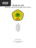 MAKALAH BUDAYA HUKUM WARIS ADAT BALI ( i wayan lambih arnawa)