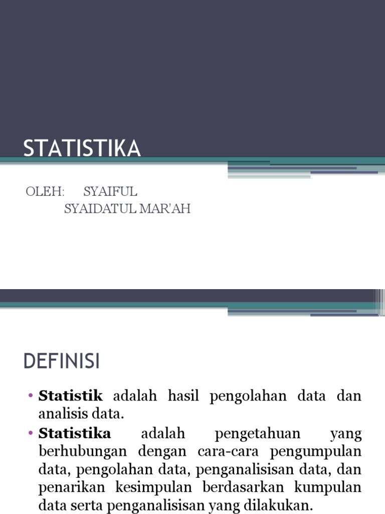 Power Point Presentasi Statistika Distri | PDF